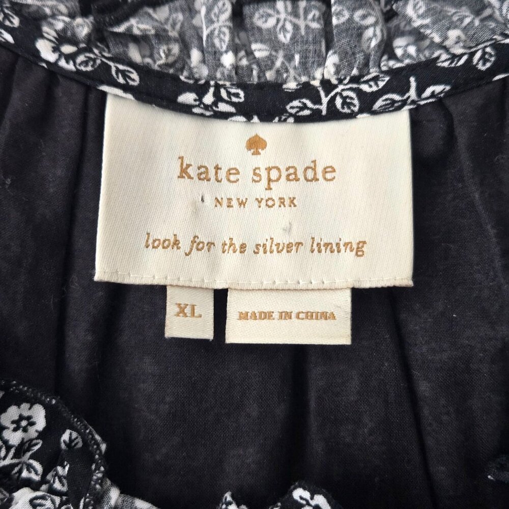 kate spade Black and White Floral Midi Dress - Picture 8 of 14